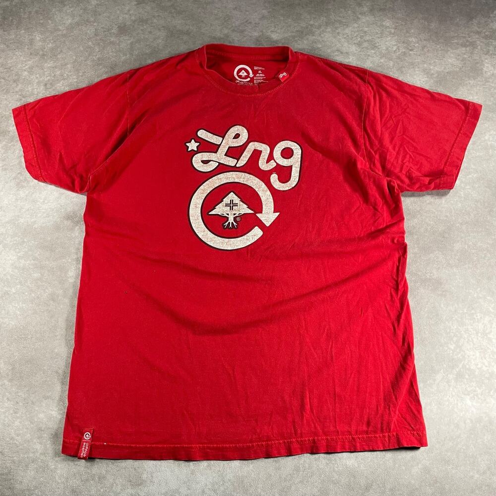 LRG Clothing Equipment Lifted Research Gen T-Shirt 100% Cotton Red Men's Size XL